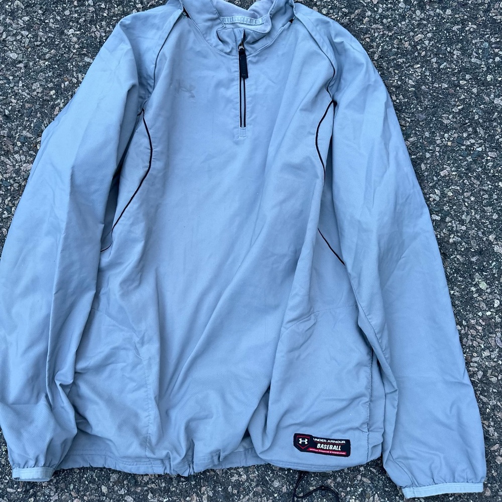 Under Armour Gray Windbreaker Lightweight Sporty Jacket